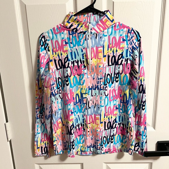 IBKUL Small UPF50  Cooling Golf Tennis Pink Orange Long Sleeve Shirt - Picture 8 of 8